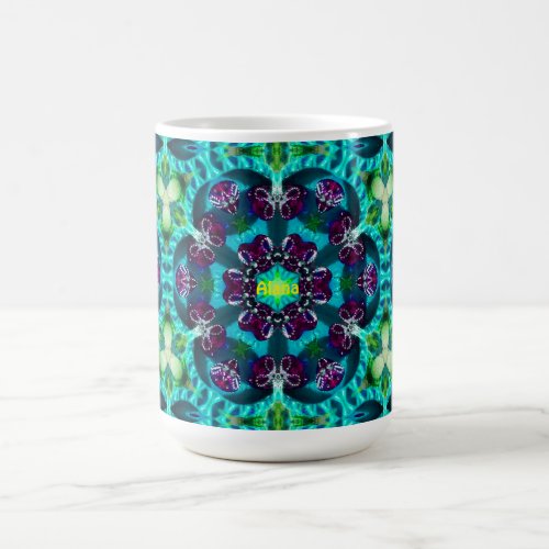 Pretty Glittery Pattern  Personalized ALANA Coff Coffee Mug