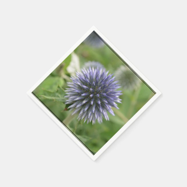 Pretty Globe Thistle Paper Napkins (Corner)