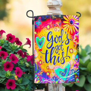 Pretty God's Got This Inspirivity  Garden Flag