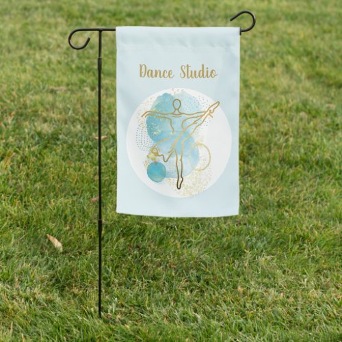 Pretty Gold Ballerina Watercolor Abstract Custom  Garden Flag