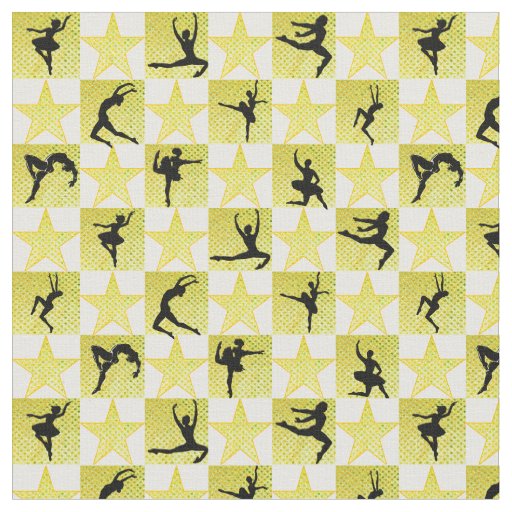 PRETTY GOLD DANCER CHRISTMAS DESIGNS FABRIC