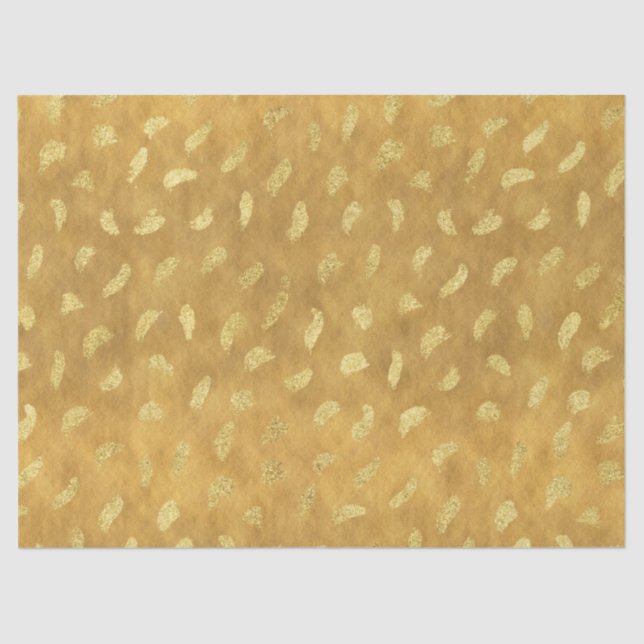 Pretty Gold Glam Abstract Tissue Paper (Front)