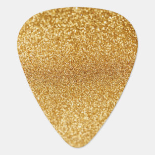 Pretty Gold Glitter Metallic Print 🎸 Guitar Pick