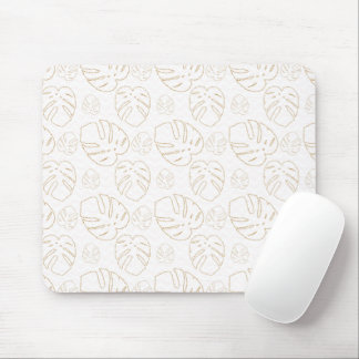 Pretty Gold Leaf Pattern Mouse Pad