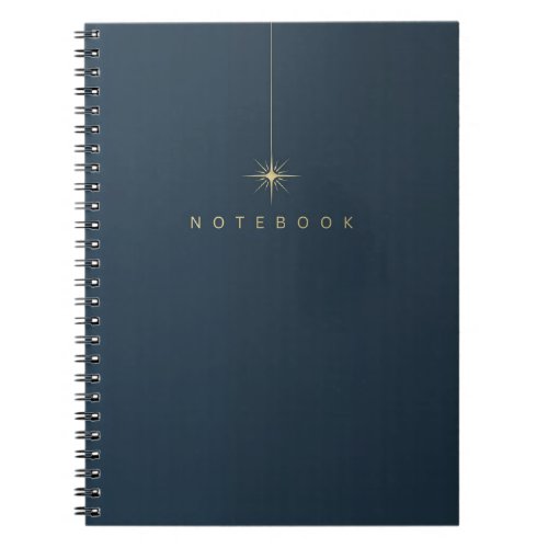 Pretty Gold & Ocean Blue Simple Notebook