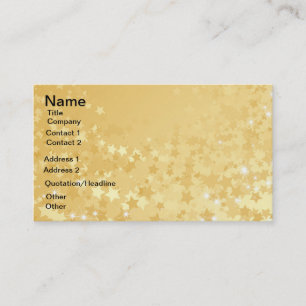Pretty Gold Stars Business Card