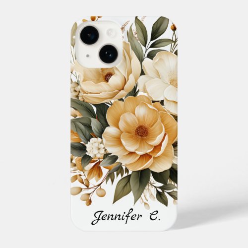 Pretty Gold Wildflowers iphone Case