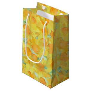 Pretty Golden Yellow Daffodils Small Gift Bag