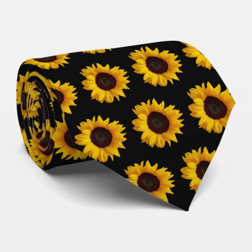 Pretty Golden Yellow Sunflowers  Neck Tie