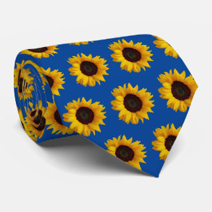 Pretty Golden Yellow Sunflowers Neck Tie
