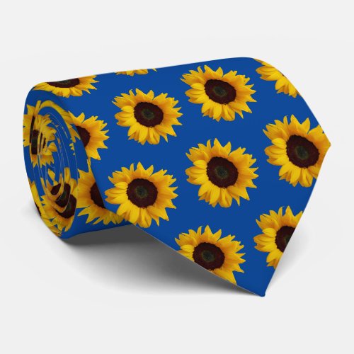 Pretty Golden Yellow Sunflowers  Neck Tie