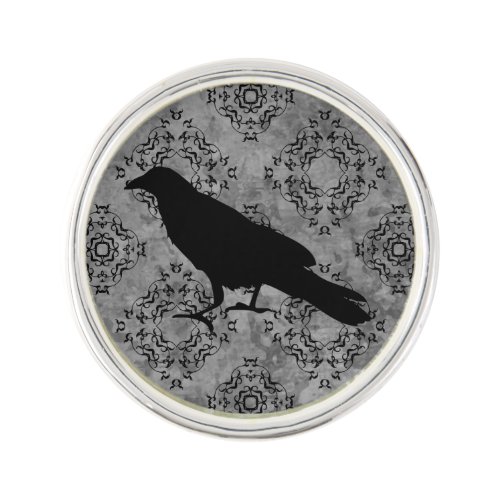 Pretty goth raven pin