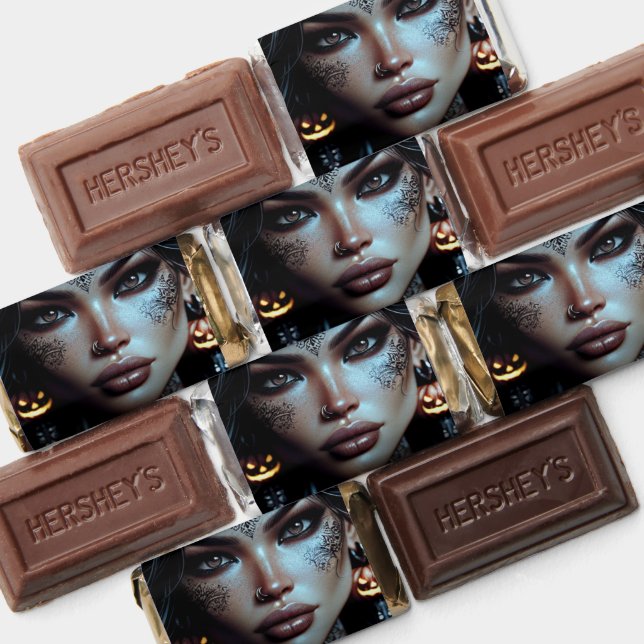 Pretty Gothic Witch with Tattoos Halloween Party Hershey's Miniatures (Assorted)