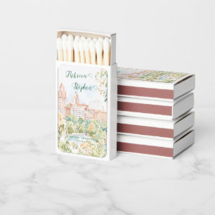 Pretty Gouache Pastel   Hartford Wedding Matchboxes