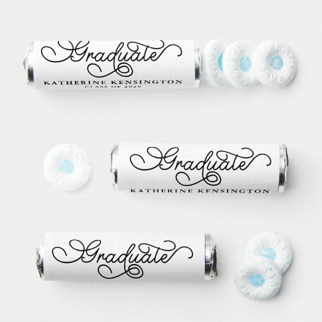 Pretty Graduation Script Typography Breath Savers® Mints (Assorted)