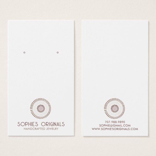 Pretty Gray Lavender Painted Circle Earring  (Front & Back)