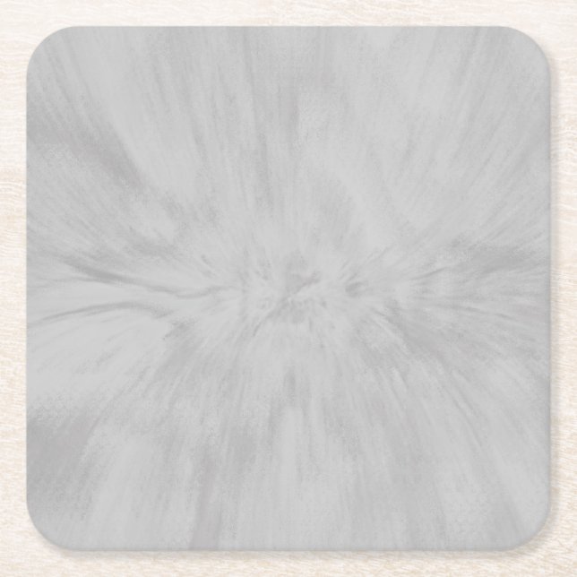 Pretty Gray Splash Square Paper Coaster (Front)