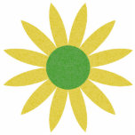 Pretty Green And Yellow Daisy Sculpture<br><div class="desc">Features a single yellow spring daisy. For more yellow spring decor visit the rest of this shop.</div>