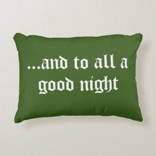 Pretty green Christmas accent pillow