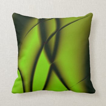Pretty Green Fractal Design Pillow