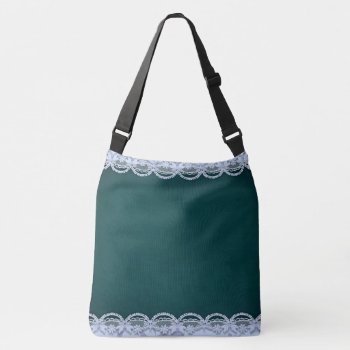 Pretty Green Lace Look Tote Bag by Lighthouse_Route at Zazzle