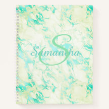 Pretty Green Marble Name Personalized