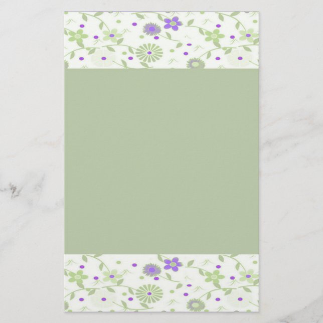 Pretty Green Personal Stationery (Front)