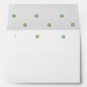 Pretty Green Polka Dots Envelope