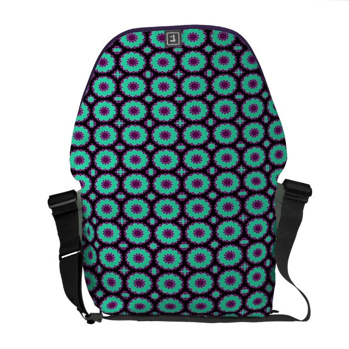 pretty green purple fancy circles commuter bags