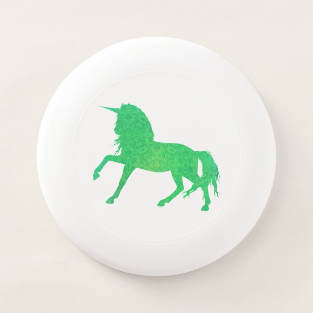 Pretty Green Unicorn Wham-O Frisbee (Front)