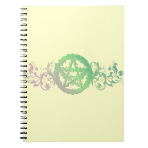 Pretty greenery pentacle notebook