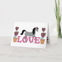 Pretty Grey Horse, Flowers Love Valentine's Day
