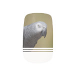 Pretty Grey Parrot Minx Nail Wraps