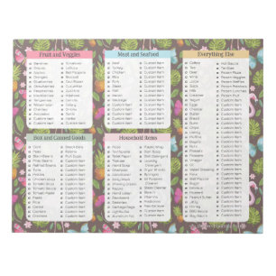 Pretty Grocery List Notepads, Grocery Notepads