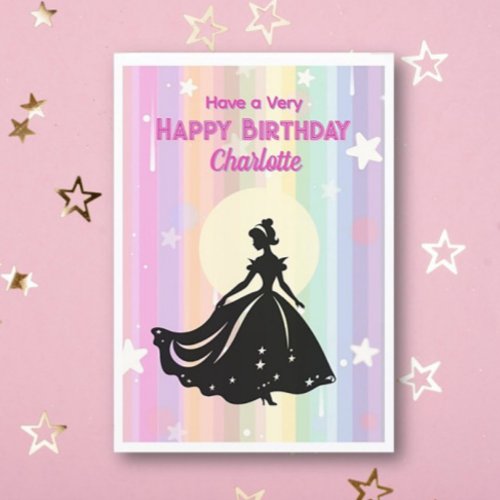 Pretty! Growing Girl Happy Birthday Greeting Card