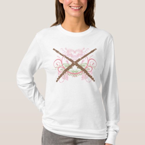 Pretty Grunge Flute Womens T_shirt