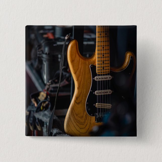 Pretty Guitar Button (Front)