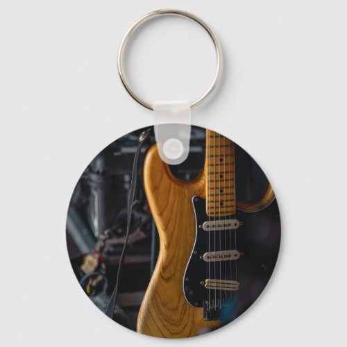 Pretty Guitar Keychain