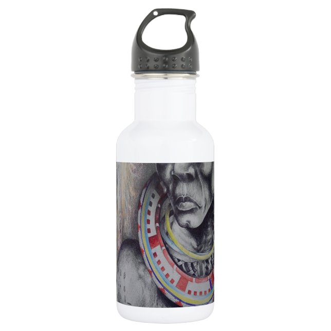 Pretty Hakuna Matata with Lions-Masai Stainless Steel Water Bottle (Front)