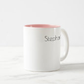Pretty Half Sister Personalized Girly Two-Tone Coffee Mug (Front Right)