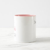Pretty Half Sister Personalized Girly Two-Tone Coffee Mug (Center)
