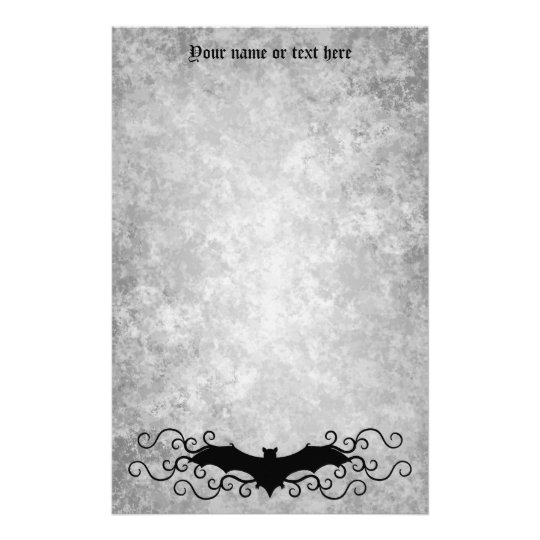 Pretty Halloween Bat With Your Name Grungy Stationery Pretty Halloween Bat With Your Name Grungy Stationery