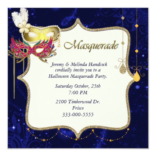 Halloween Masquerade Party Invitations 10