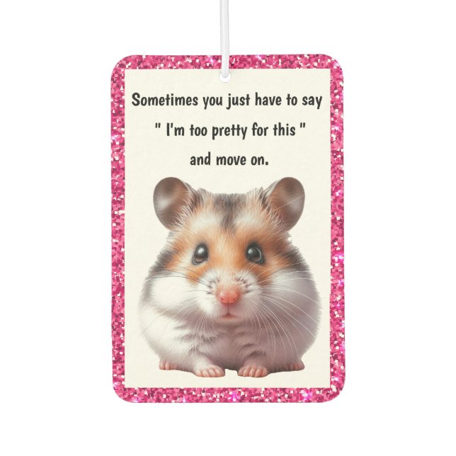 Pretty Hamster Air Freshener (Front)