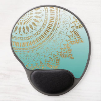 Pretty hand drawn tribal mandala elegant design gel mouse pad