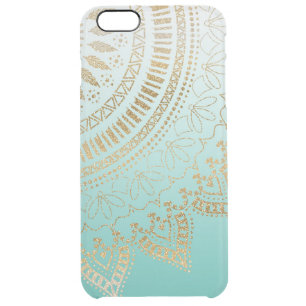 Pretty hand drawn tribal mandala elegant design clear iPhone 6 plus case
