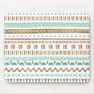 Pretty hand paint tribal Aztec geometric design Mouse Pad