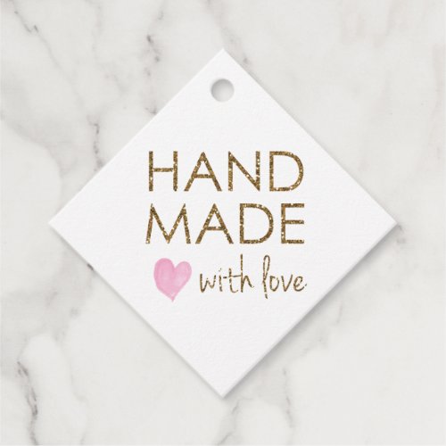 Pretty Handmade with Love Favor Tags