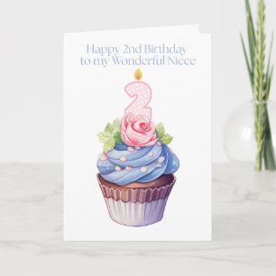 Pretty Happy 2nd Birthday to my Wonderful Niece Card