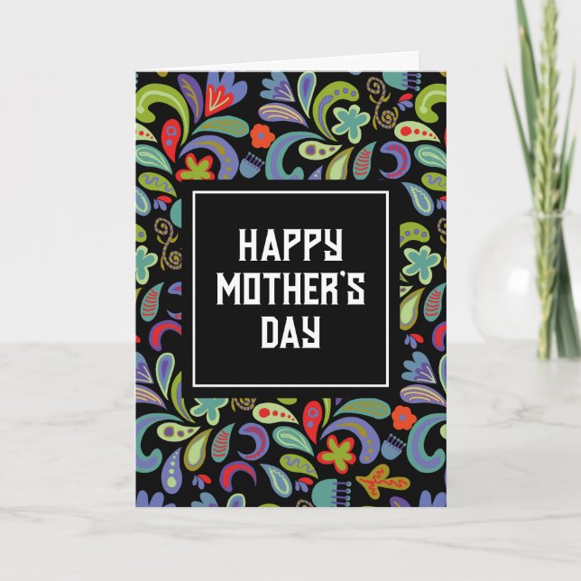 Pretty Happy Mother’s Day Personalized Card (Front)